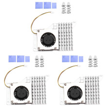 3X for Raspberry Pi 5 Pi5 Active Cooler with Speed Cooling Fan Radiator Heatsink
