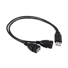 3X USB 2.0 A Male to 2 Dual USB Female Jack Y Splitter Hub Power Cord Adapter Cable