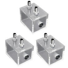 3X Neu 200 Ml Acryl Wassertank Kuehler Wasserkuehlung Kuehler PC CPU Wasserblock Transparent