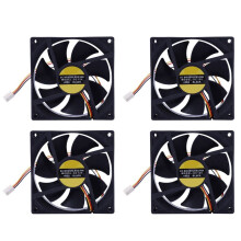 4X 3 Pin 90mm 25mm Cooler Fan Heatsink Cooling Radiator for Computer PC CPU 12V
