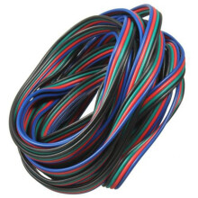 3X 4-Pin Draht Verbindungskabel Kabel Fuer LED RGB Streifen 3528 5050 Anschluss Bunt 5M