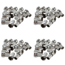 60 Stueck RG6 F-Typ Drehverbinder Koaxial Koaxialkabel RF Steckverbinder Stecker fuer CCTV-Kamera
