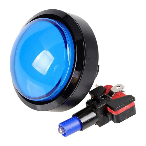10X Arcade Buttons 60mm Dome 2.36 Inch LED Push Button with Micro- for Arcade Machine Video Games Console 2
