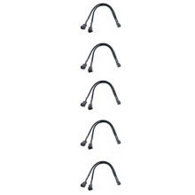 5X 1 bis 2 Poliges Geflochtenes Kabel Y Splitter 3/4 Pin PWM Stecker Lüfter Computer PC PC Lüfter Verlängerungs Adapter Kabel