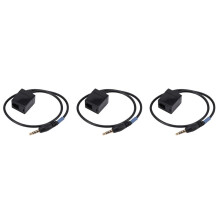 3pcs 3.5mm Male Jack to RJ9 4P4C Female Adapter Converter Extension Cable Wire for Telephone Adapter Cable
