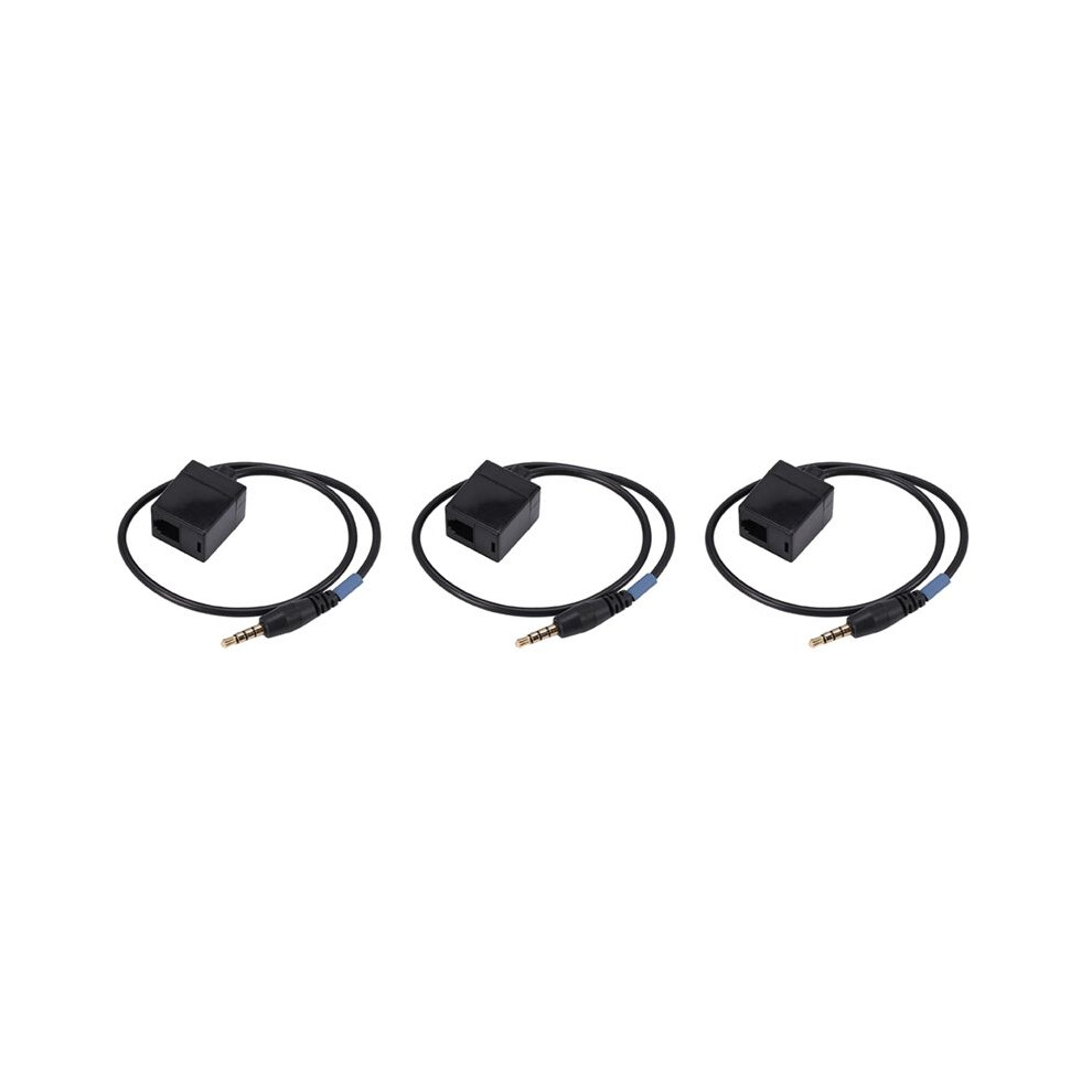 3Pcs 3.5Mm Male Jack To Rj9 4P4c Female Adapter Converter Extension Cable Wire For Telephone Adapter Cable 4713933442408
