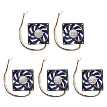 5X 12V 70mm 4 Pin 32 Caja de la Computadora PWM CFM PC CPU Ventilador de Enfriamiento Azul Negro