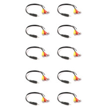 10piezas 2.5mm AV Macho A 3RCA Hembra Cable de Audio Video M / F Cable de Adaptador Jack Estereo