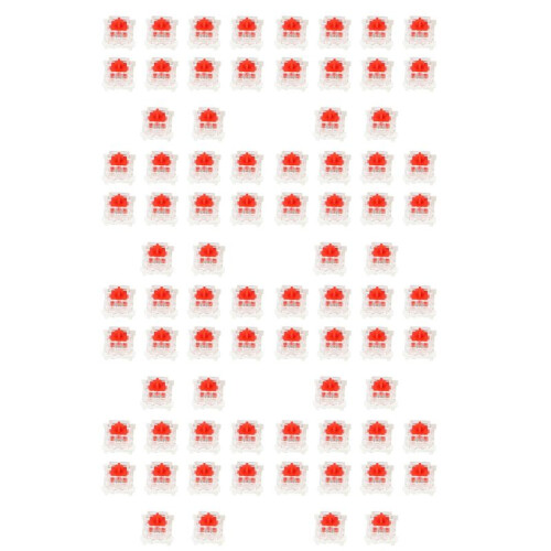 80Pcs Plastic for  Red 3 Pin MX RGB Mechanical  Keyboard Replacement