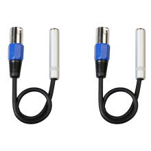 2X 1/4 Auf XLR Kabel, Symmetrischer 1/4 Zoll Buchse Auf XLR Stereo Audio Adapter, Viertel Zoll TS/TRS Auf XLR Stecker