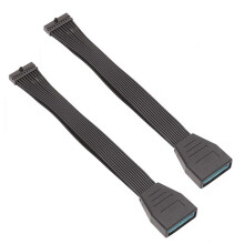 2 Pièces Carte Mère Carte Mère USB 3.0 20 Broches Femelle Vers USB 3.0 20 Broches Mâle Câble D'Extension-15 cm