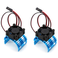 2X para A959-B 144001 124019 RC Carro Liga de Alumínio Motor Tampa Do Dissipador de Calor com Ventilador de Refrigeração para Motor 540 550