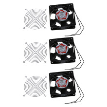 3X AC 220-240V 0.14A 120mmx120mm Metal PC CPU Ordenador Refrigerador Ventilador de Refrigeracion Negro
