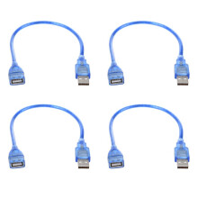 4X Kurzes USB 2,0 A Buchse auf Stecker Verlaengerungskabel