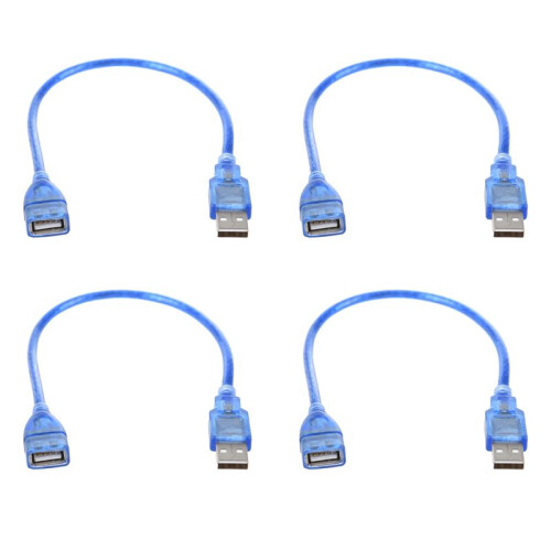 4X Corto USB 2,0 una Hembra Al Cable de Extension Macho