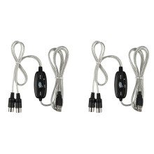 2X Cavo Convertitore da MIDI Un USB Connettore da PC Un Sintetizzatore Adattatore per Tastiera Musicale per Home Music Studio