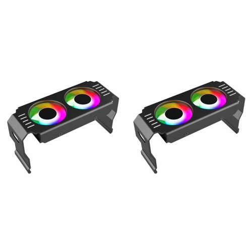 2X D50 ARGB Sync Heatsink Cooler 4Pin Memory Module Cooling Dual Fans ARGB Light Memory Cooling Cooler Radiator B