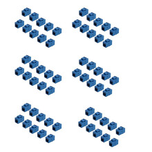 60Pcs RJ45 Connector  Jack Cat6 Extension Coupler Ethernet Network LAN Cat 6 Coupler Jacks Extend Adapter,