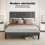 Levede Double Linen Bed Soft Foam Headboard 5