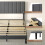 Levede Double Linen Bed Soft Foam Headboard 6