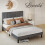 Levede Double Linen Bed Soft Foam Headboard 7