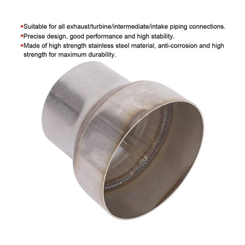 TubulaçãO Redutor de ExaustãO, 3 Polegadas um 4 Polegadas Turbo/Redutor de ExaustãO Tubo Adaptador de AçO InoxidáVel Universal para Carro Auto 2