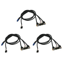 3st 60 cm Front Case Panel USB3.0 + USB3.0 + HD Audio Jack Poorten I/O Board + Interne Draad USB Bezel Lijn DIY Case Extension