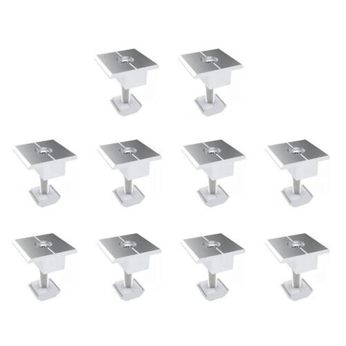 10Pcs Solar Clamp Adjustable Solar Panel Bracket Clamp Wide Photovoltaic Support for Solar Panel System 30mm