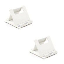 2X Supporto per Tablet Supporto da Tavolo Supporto Portatile Doppio Pieghevole Adatto per Supporto per Tablet Bianca