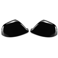2PCS Gloss Black Rearview Mirror Cover Cap 7E1857527F,7E1857528F for Transporter T5 T5.1 T6 2016-2019