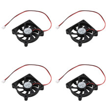4X Desktop-PC-Gehaeuse  12V 0,16A 60mm 2 Pin-Kuehlen Luefter