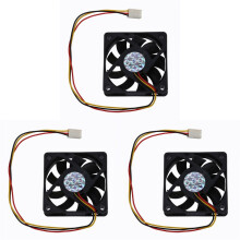 3X CPU-Luefter Kuehlventilator 60 x 60mm Box Computer - Schwarz