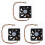 3X CPU Fan Radiator Fan 60 x 60 mm Box Computer - Black 1