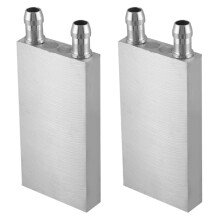 2X Aluminium Flüssigkeit Wasser KüHl Block für Computer Cpu KüHler für Pc und Laptop Cpu Silber KüHlkörper System 120 mm