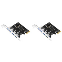 2X SSU 4 Port USB 3.0 PCI-E Expansion Card PCI Express PCIe USB 3.0 HUB Adapter 4-Port USB3.0 Controller USB3.0 PCIe