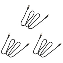 3X BNC Prise Male Vers Femelle CCTV Cable D'Extension Ligne Coaxiale 3,3 Pi Long Noir