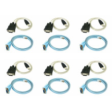 6X RJ45 Network Cable Serial Cable Rj45 to DB9 and RS232 to USB (2 in 1) CAT5 Ethernet Adapter LAN Console Cable