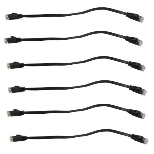 36 Pcs 1 Ft Flat Internet Network Cable Solid Cat6 High Speed Patch Lan Wire with Snagless Rj45 Connectors