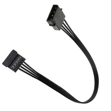 IDE 4 Pin Stecker Auf 15 Pin Buchse Strom Konverter Adapter Kabel Festplatte Laufwerk HDD SSD Strom Verlängerung Kabel,4 Pack