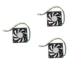 3Pcs 70X70X15mm 12V 4 Pins PWM PC Computer Case CPU Cooler Cooling Fan Black