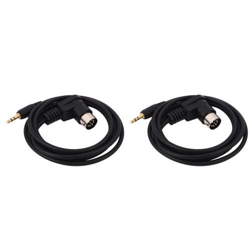 2X Car 3.5mm AUX Input Adapter Audio Cable  Jack AUX 8-Pin M-BUS CD Changer Cable for  Gold Plug 1