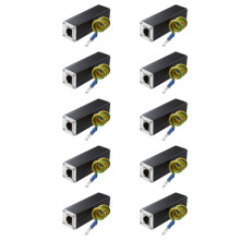 10X Rj45 Stecken Sie Den Ethernet-Netzwerk-ÜBerspannungsschutz Thunder Arrester 100Mhz Ein