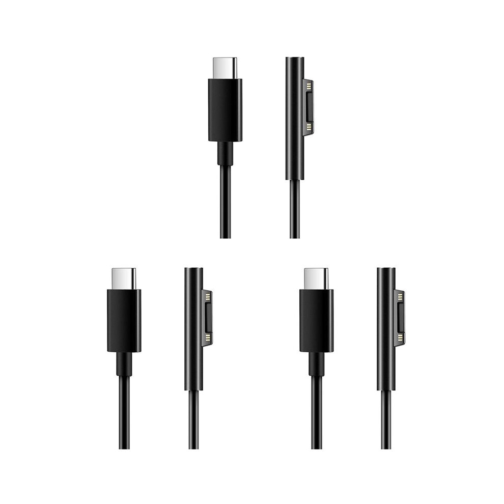 Photos - Cable (video, audio, USB) 3X for Surface Connect to USB C Charging Cable Compatible for Surface Pro 3/4/5/6/7, Surface Laptop 3/2/1,Surface Go
