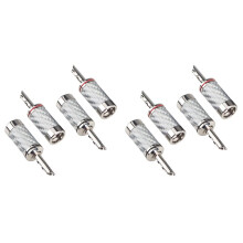 8 STÜCKE Bananenstecker HIFI DIY Kohlefaser Elektrisches Audio Lautsprecherkabel Bananenstecker Stecker Weiß