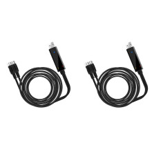2X USB MIDI Kabel Konverter USB Schnittstelle zu In-Aus MIDI Kabel Funktioniert für PC Laptop zu Klavier Tastatur Im Musikstudio 6,5 Fuß