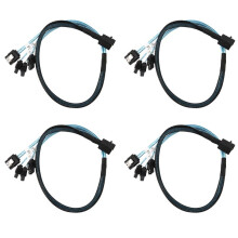 4X Internal SAS to Cable, SFF-8643 to Forward Breakout Compatible with Controller Hard Drive (1.6Ft)