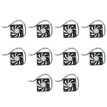 10 Pcs 70X70X15mm 12V 4 Pins PWM PC Computer Case CPU Cooler Cooling Fan Black