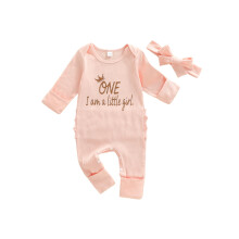 (Newborn, Pink) Baby-Mädchen-Geburtstagsoutfit: 2-teiliges Set 1. Geburtstag