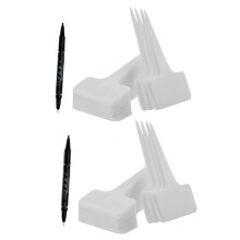 200Pcs White Plant Labels Water T-Types Plant Tag Reusable Nursery Garden Labels Plant Markers for Flower Vegetables