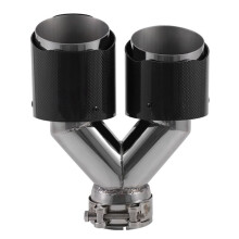 Car Universal Modification Exhaust Pipe Tail Throat Mufflers Nozzle Stainless Steel Y Tip Double Exit Exhaust Pipe